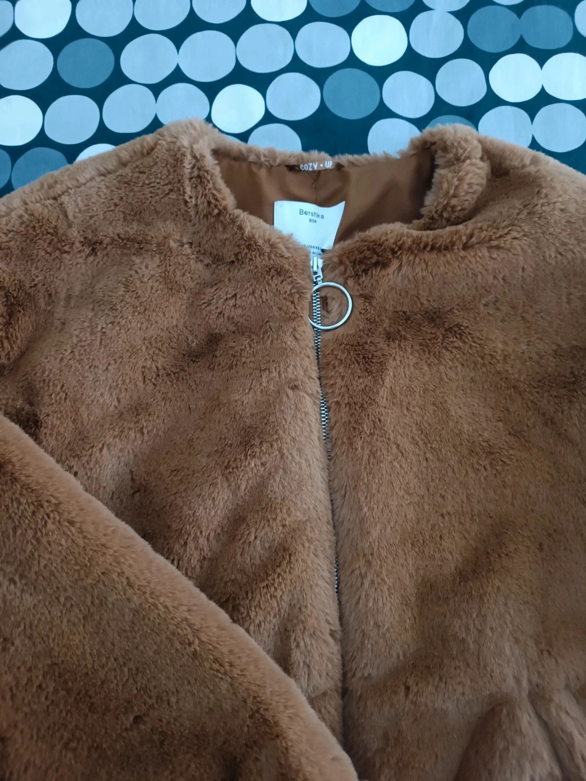 Jas - deken - manteau - cappotto van camel vacht van Bershka – photo 3